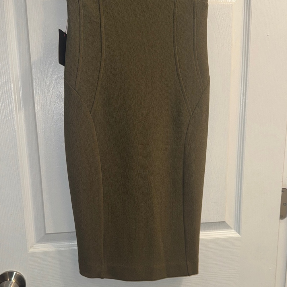 Bebe Chic Olive Green Midi Dress - Picture 5 of 11